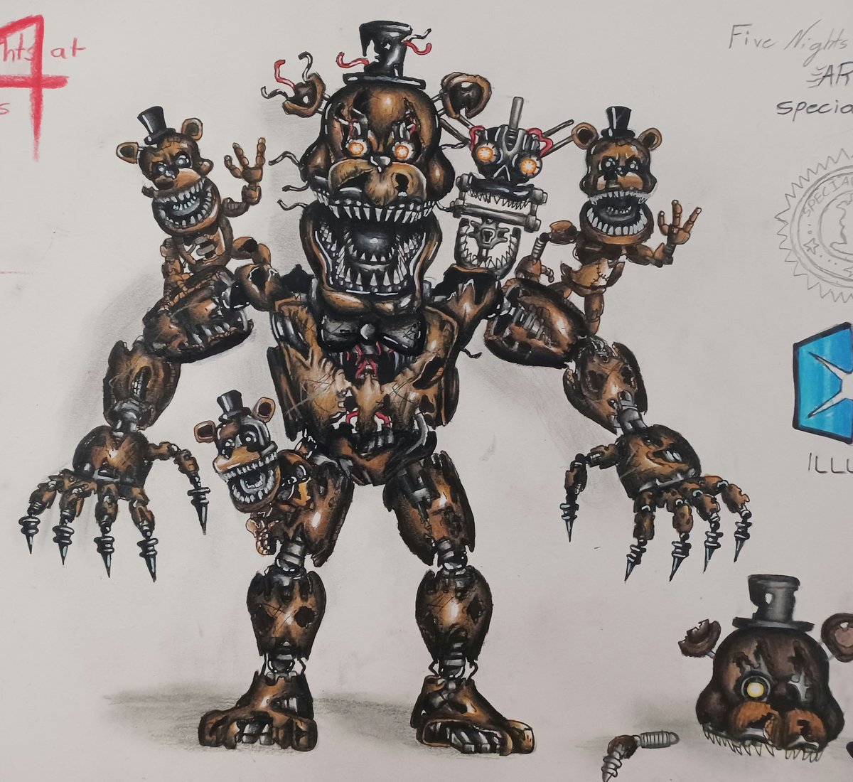 Fnaf Nightmare Freddy Drawing fnaf-nightmare-freddy-drawing