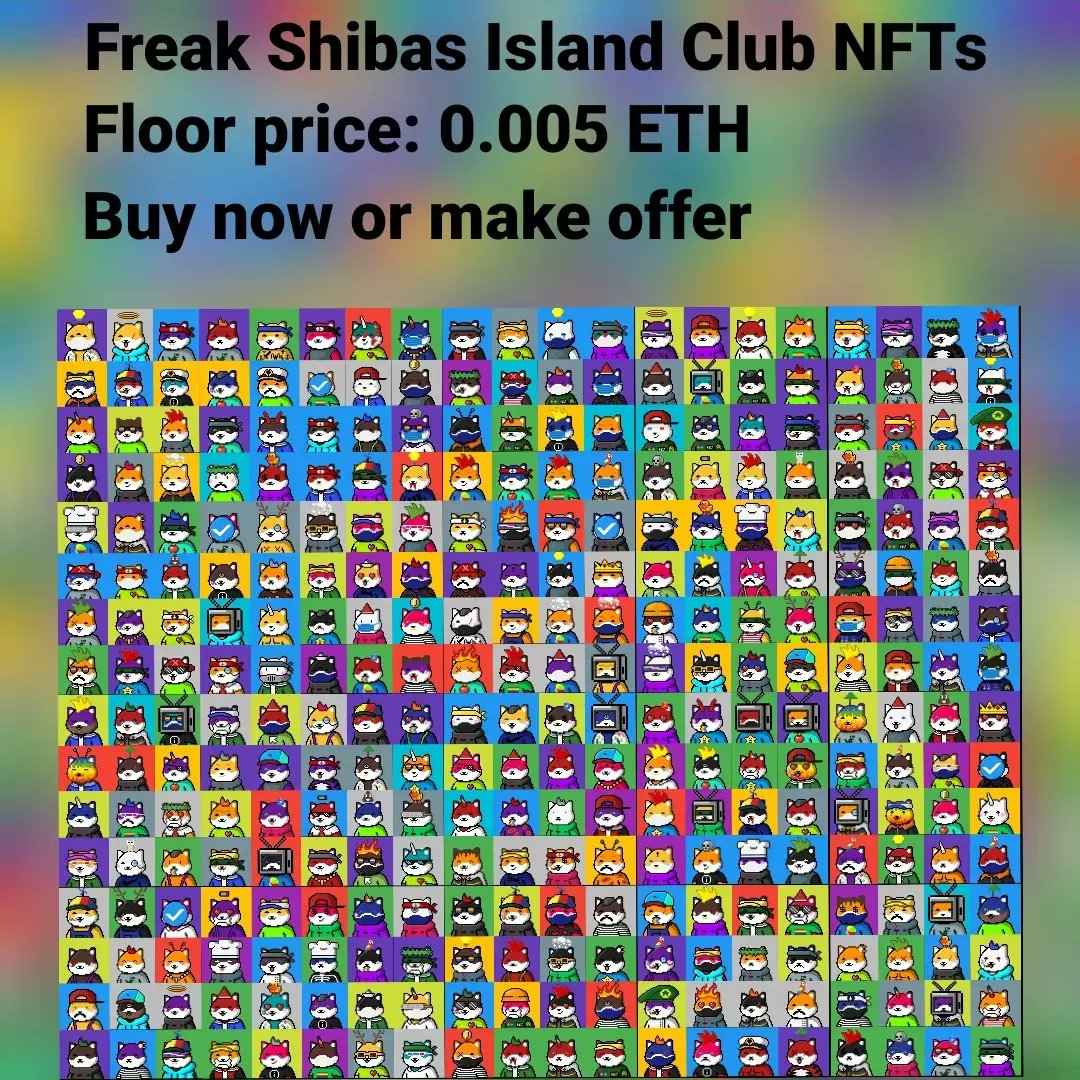 FreakShibasIC's tweet photo. FREAK SHIBAS ISLAND CLUB 
🚀!!!ON OPENSEA NOWW!!!🚀

Freak Shibas Island Club has 10.000randomly generated NFTs , 36 legendary NFTs and stylistically curated NFTs that exist on the Polygon Blockchain.
OpenSea: https://t.co/VNMrZCNVFK

#nft #nftart #nftcollector #opensea #pixelart https://t.co/TAGSHfXxJq