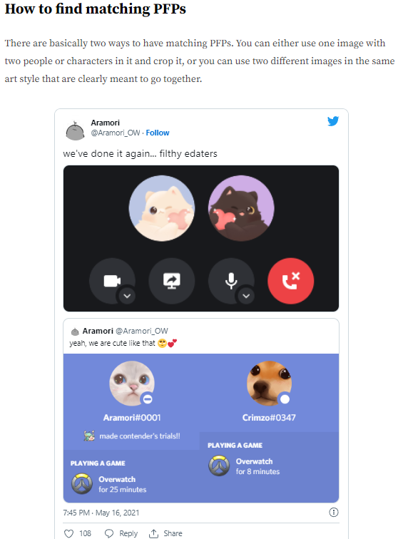 yeah, you and ur girl might have matching pfps 

..but are you in an article for your matching pfps???