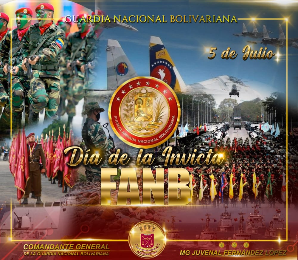 #5Jul 📌Nuestra #FANB se mantiene firme garantizando la soberanía e independencia de nuestra patria
¡VENEZUELA INVICTA!🇻🇪
#GaesYaracuy #GNBCONAS #211AñosDeIndependencia
#5DeJulioDíaDeLaFANB
#VivaLaPatriaGrande
.@GNBCmdtGral 
.<a href="/REDICentral_/">REDI Central</a>