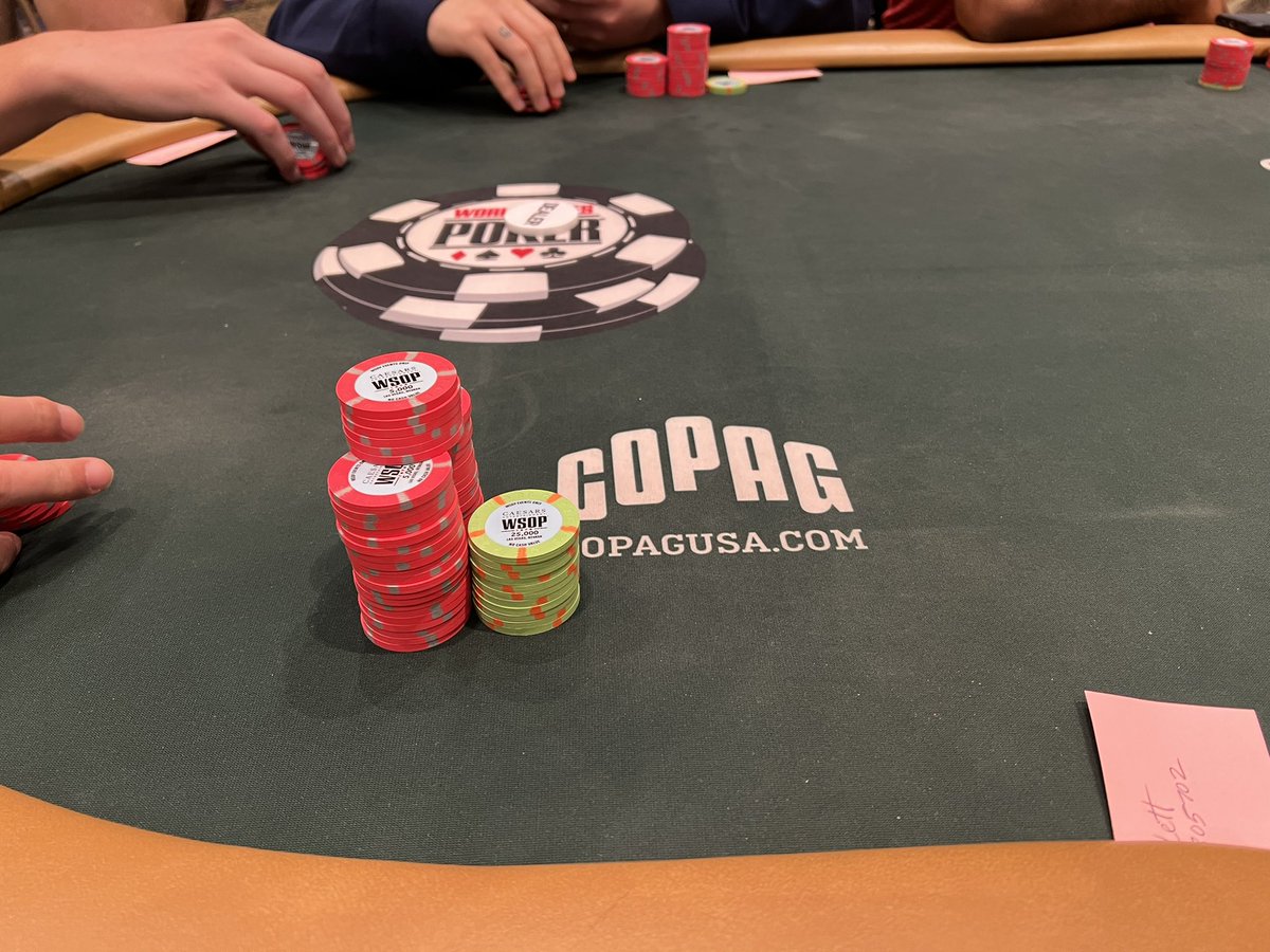 We played our first live bracelet event this weekend, and getting ready to start our first Day 2 of <a href="/WSOP/">WSOP - World Series of Poker</a> Event 68: Million Dollar Bounty. Feeling great about what today holds.