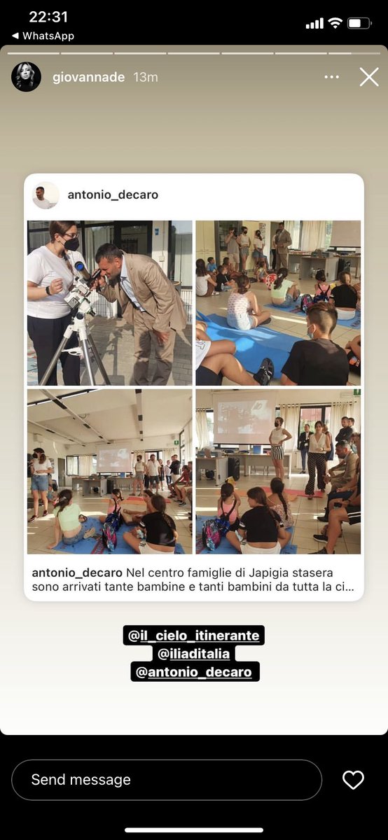 Cucinare comete, costruire razzi, riempirsi gli occhi di stelle, accendere desideri. Il <a href="/CieloItinerante/">Il Cielo Itinerante</a>, 50 tappe in tutta Italia. Oggi a #Bari@con <a href="/giovannadErba/">Giovanna dell'Erba</a> e <a href="/benedettolevi/">Benedetto Levi</a> di <a href="/IliadItalia/">iliad</a> . Ed è venuto a trovarci anche il sindaco <a href="/Antonio_Decaro/">Antonio Decaro</a>