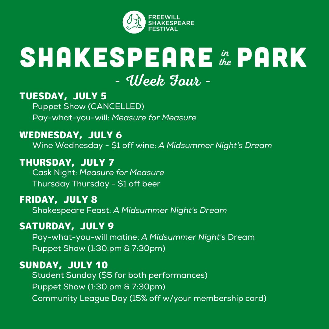Last week to catch the Freewill Shakespeare Festival! - mailchi.mp/freewillshakes…