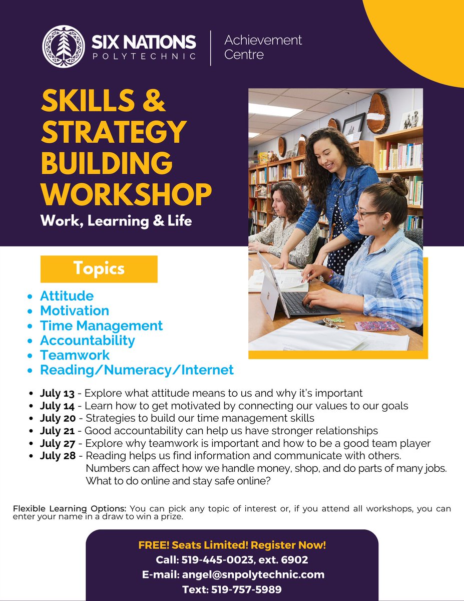 Build your skills for work, learning, and life with this Free workshop!