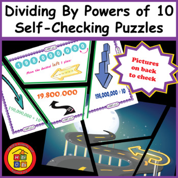Dividing by Powers of 10 - Self-checking puzzles teacherspayteachers.com/Product/Dividi…