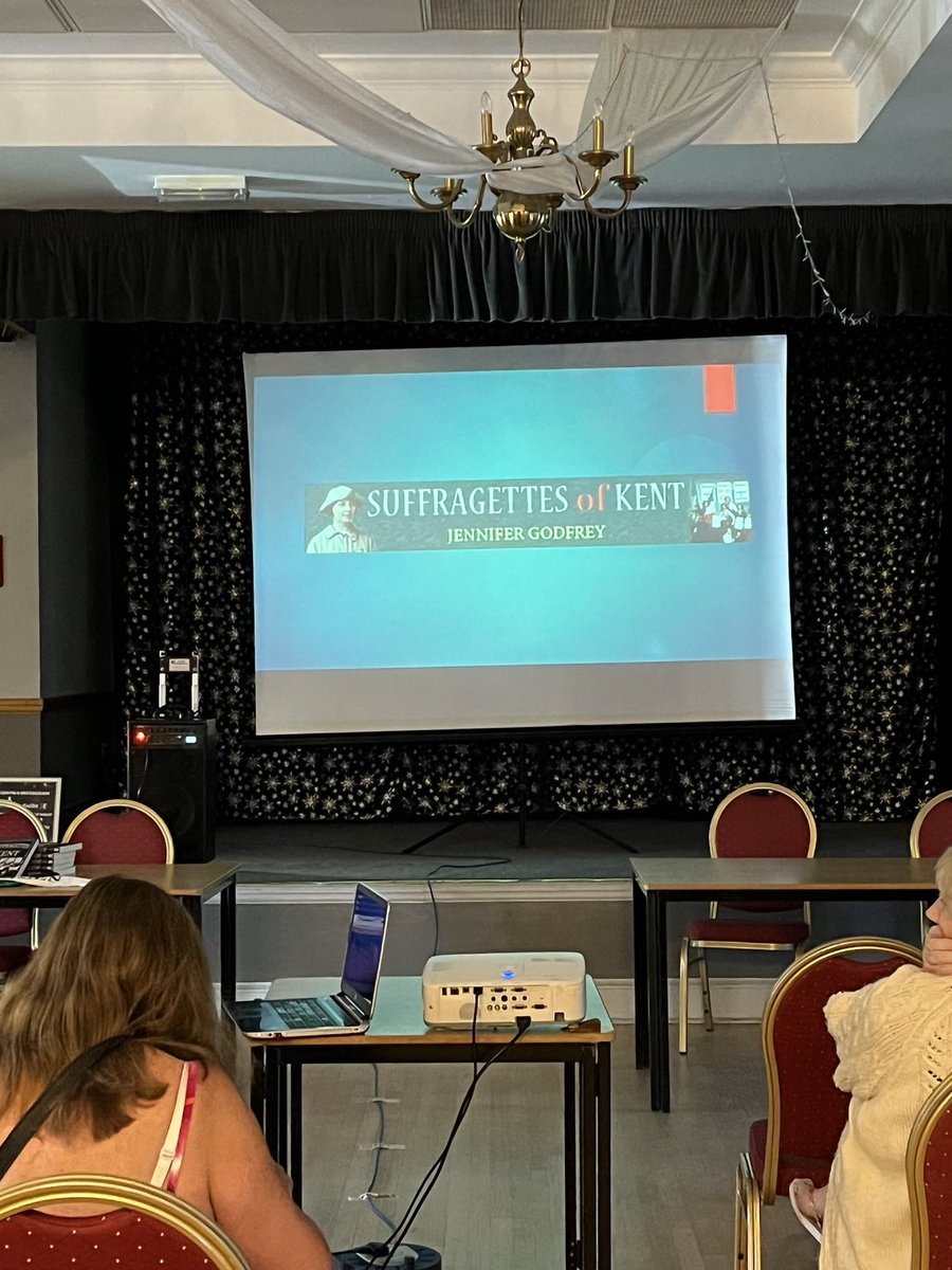 JennyGodfrey19's tweet photo. Thank you #Swanley History Group for inviting me to talk tonight @AlexandraSuite1
It was lovely to share my #Suffragettes of #Kent research and writing. I really enjoyed having the chance to meet & chat to many of you too. #friendlygroup #history
@penswordbooks @kent_archives https://t.co/bZ7uQBon32