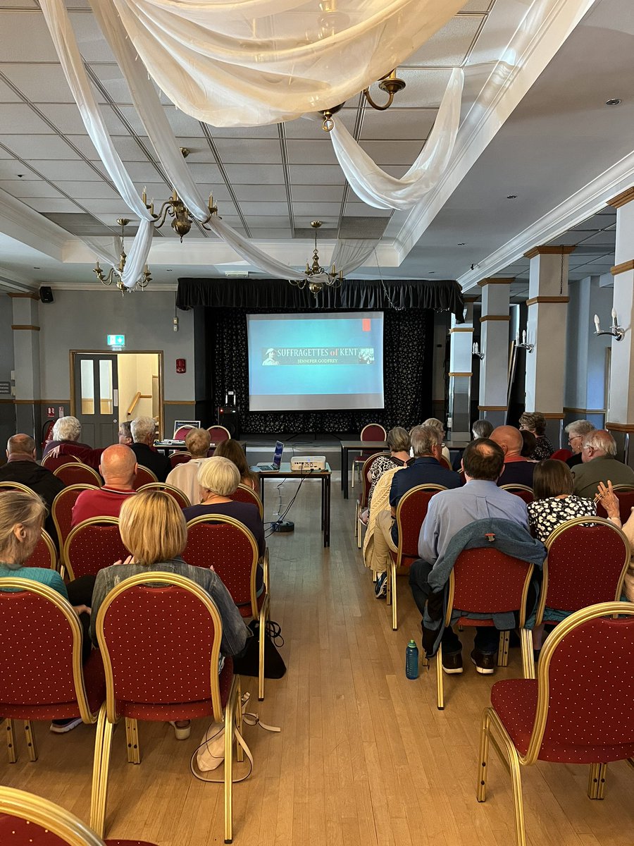 JennyGodfrey19's tweet photo. Thank you #Swanley History Group for inviting me to talk tonight @AlexandraSuite1
It was lovely to share my #Suffragettes of #Kent research and writing. I really enjoyed having the chance to meet & chat to many of you too. #friendlygroup #history
@penswordbooks @kent_archives https://t.co/bZ7uQBon32