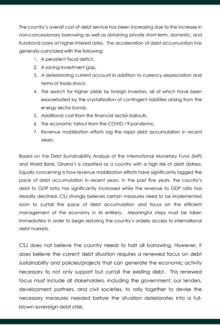 csjghana's tweet photo. CSJ Press Release heralding the launch of the Upcoming Ghana Debt Sustainability Report https://t.co/eJ6eYCbPfb