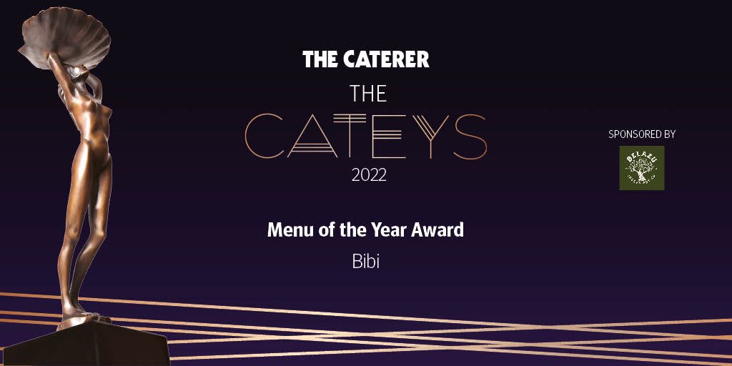 Sponsored by @belazu_co the Menu of the Year at the #Cateys is chosen from our Menuwatch series in the magazine. This years winner serves “fresh and imaginative cooking” from @ChetSharmaOx – congrats Bibi!