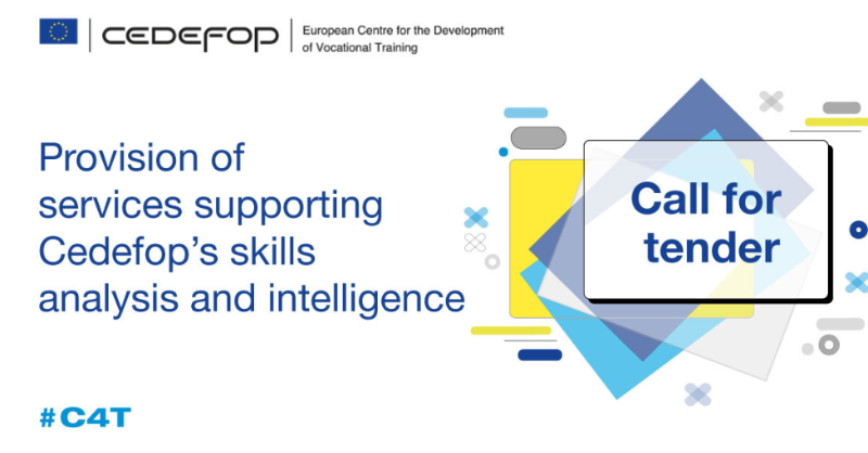 Cedefop's tweet photo. 📣 Call for tenders! Public procurement and grants

👉 Provision of services supporting Cedefop’s skills analysis and intelligence

📅 Closing date: 25/08/2022

ℹ️ More information ⬇️