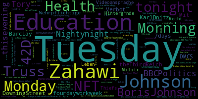 infokalyptisch's tweet photo. Trending in my timeline now: #Tuesday (19) #Education (5) #Zahawi (4) #Johnson (3) #NFT (2) #Monday (2) #tonight (2) #42D (2) https://t.co/wtR16eHHtw