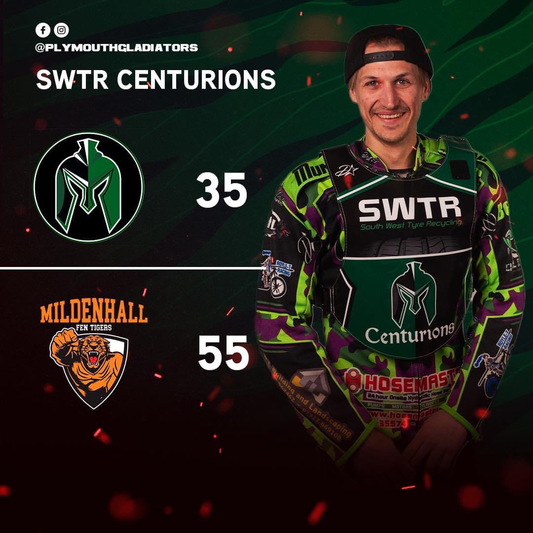 Plymouth Gladiators (@plymouthgladia1) on Twitter photo Congratulations to <a href="/MildenhallFT/">Mildenhall Speedway</a> who take the points from tonight. A superb 15 point maximum from Centurions’ <a href="/Benjii116/">Benjamin.Morley</a> Congratulations to <a href="/MildenhallFT/">Mildenhall Speedway</a> who take the points from tonight. A superb 15 point maximum from Centurions’ <a href="/Benjii116/">Benjamin.Morley</a>