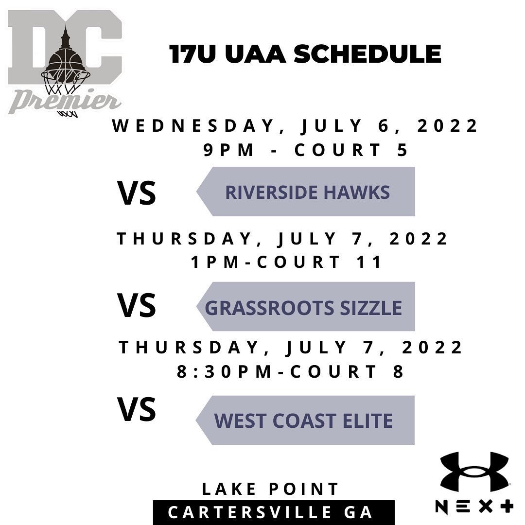 Schedule for first live period in ATL! Come check it out!