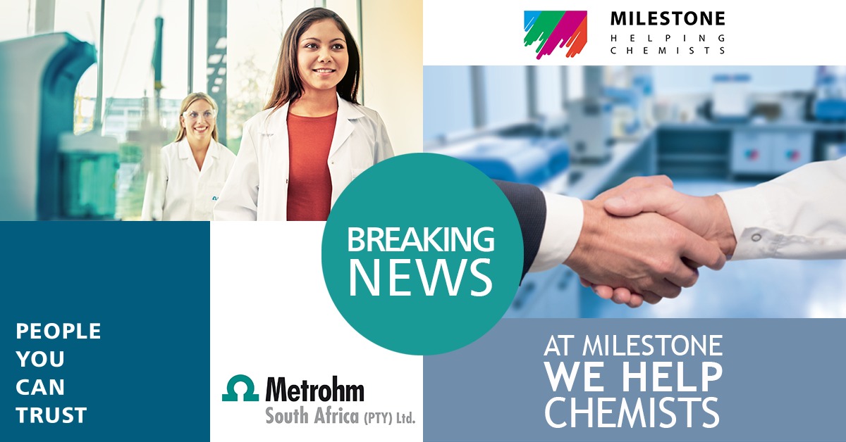 Ｂｒｅａｋｉｎｇ　ＮＥＷＳ>

As of 𝟭 𝗝𝘂𝗹𝘆 𝟮𝟬𝟮𝟮, Metrohm SA is the new, exclusive distributor of 𝗠𝗶𝗹𝗲𝘀𝘁𝗼𝗻𝗲 𝗽𝗿𝗼𝗱𝘂𝗰𝘁𝘀 in South Africa.
 
This partnership let's us offer the best in sample preparation &amp; sample analysis – vital for accurate, reliable results.