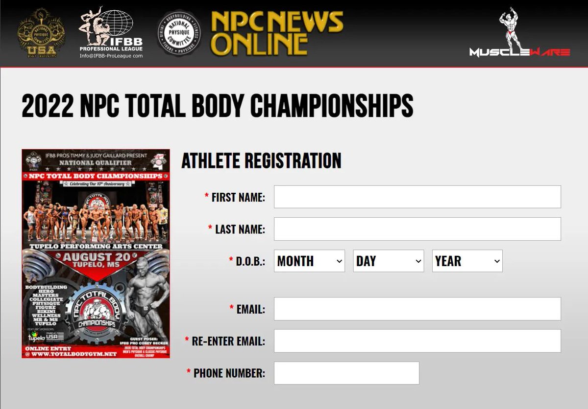 JudyGaillard's tweet photo. REGISTER online for the 2022 NPC Total Body Championships! 💥Enter online💥  https://t.co/e3XYW71W5P
Join us for our 10 year celebration on August 20, 2022 in @MyTupelo, @NpcMississippi w/ special guest Head Judge: Tyler Manion   Visit @NPCNewsOnline for a complete #NPC Schedule! https://t.co/UKzIpNaFSk