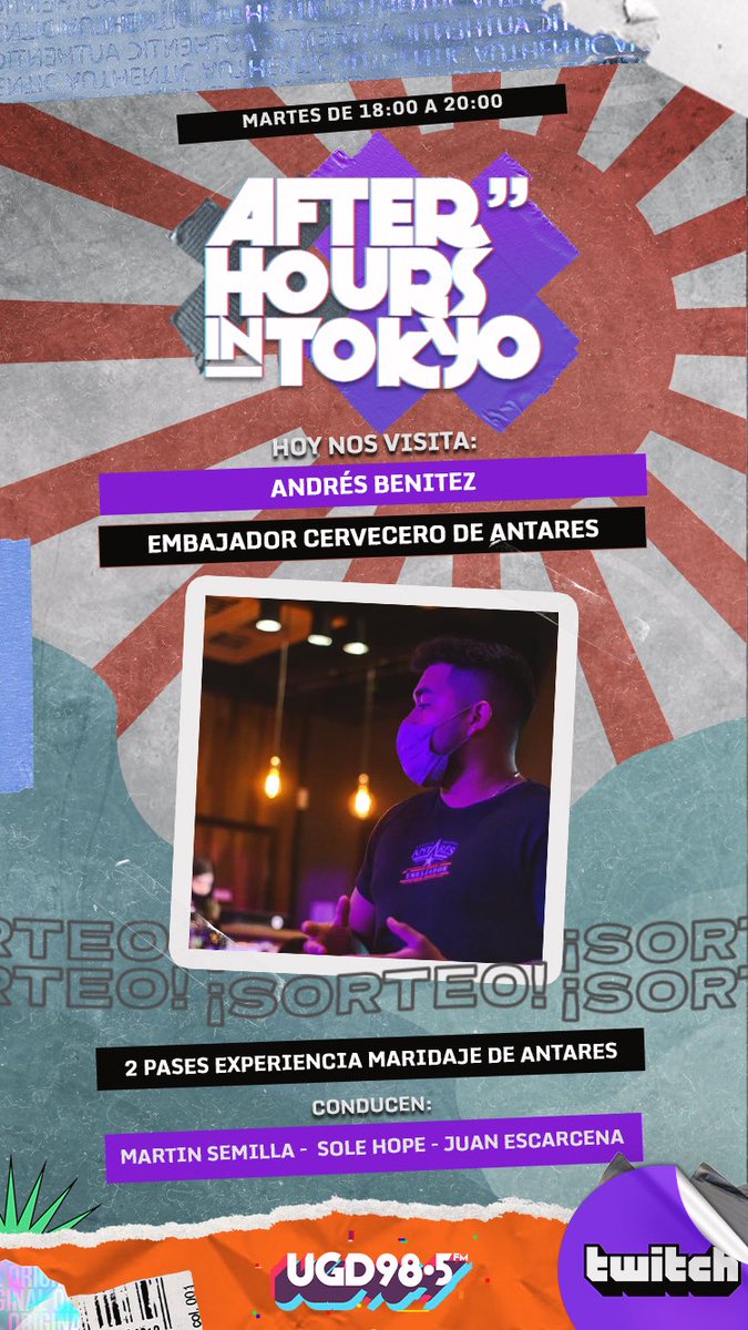 Arrancó “AFTER HOURS IN TOKYO” 🗼
Prendete al twitch.tv/ugdradio 👈🏻
Se vienen muchos sorteos hoy 🚀
<a href="/martinsemilla/">Martín Semilla</a> 🙌🏻