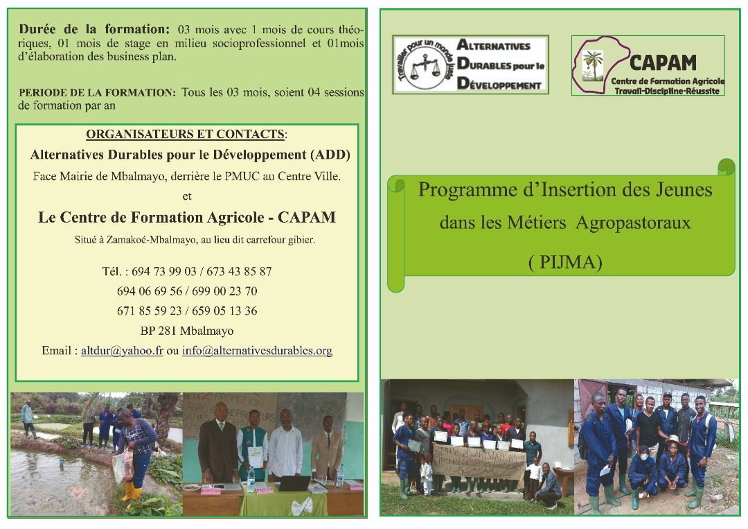 AltdurD's tweet photo. La Formation Duale des jeunes diplômés en entreprenariat agropastoral au CAPAM Zamakoé au Cameroun du 26 juillet au 26 octobre 2022 https://t.co/2QYh1orn5k