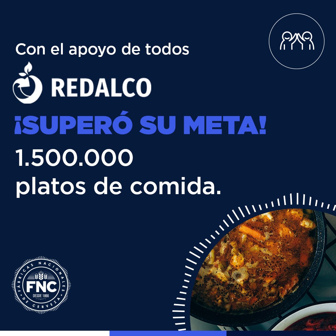 ¡<a href="/REDALCOUY/">Redalcouy</a> superó su meta al donar 1.500.000 platos de comida para quienes más lo necesitan! 🍲

Muchas gracias a todos los que se sumaron a esta gran misión.✨

#FNC, antes que todo, estás vos.