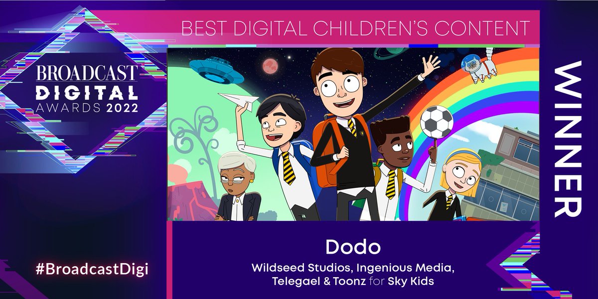 The award for Best Digital Children's Content goes to Dodo, <a href="/WildseedStudios/">Wildseed Studios</a>, <a href="/HelloIngenious/">Ingenious</a>, <a href="/TelegaelIreland/">Telegael Ireland</a> and <a href="/toonzmediagroup/">Toonz Media Group</a> for Sky Kids (<a href="/skytv/">Sky TV</a>) #BDA2022