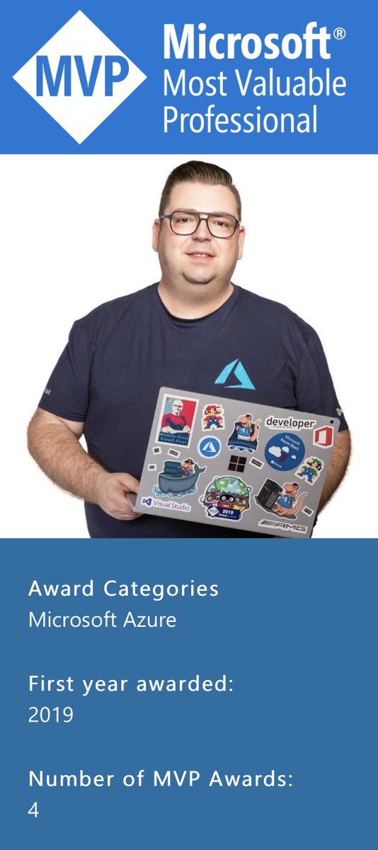 I am humbled and honored to have received my 4th <a href="/Microsoft/">Microsoft</a> MVP award for #Azure in a row.

I love working with the product groups and sharing my knowledge in the community.

Thanks to all my supporters and congratulations to all my other buddies who also made it 💪🏻🥳
#MVPBuzz