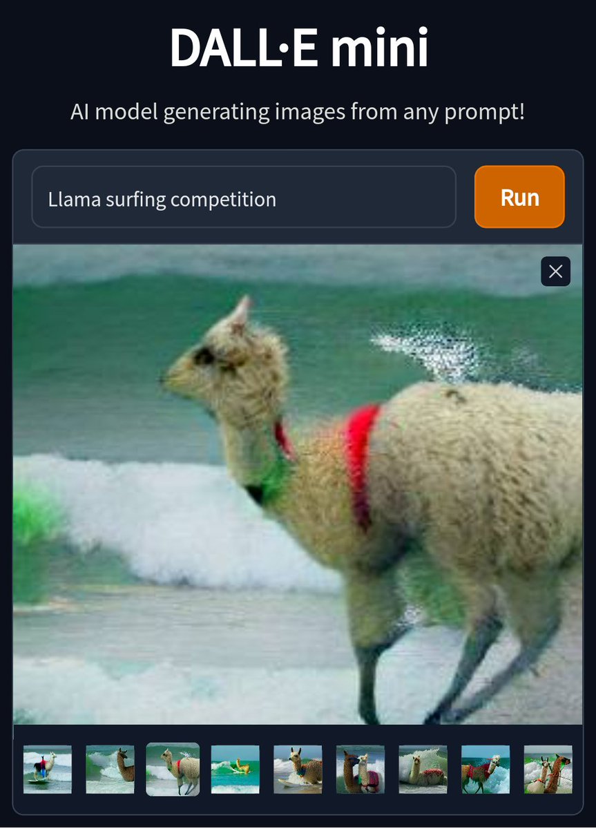 dallemixtape's tweet photo. Llama surfing competition #dalle #dalle2 #dallemini https://t.co/M5jcDX7w5b