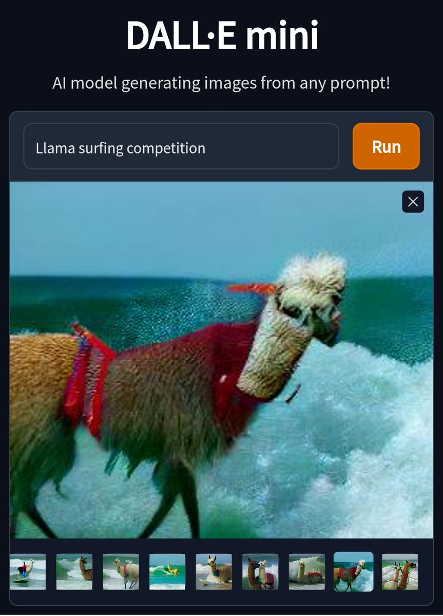 dallemixtape's tweet photo. Llama surfing competition #dalle #dalle2 #dallemini https://t.co/GurgxOunvB