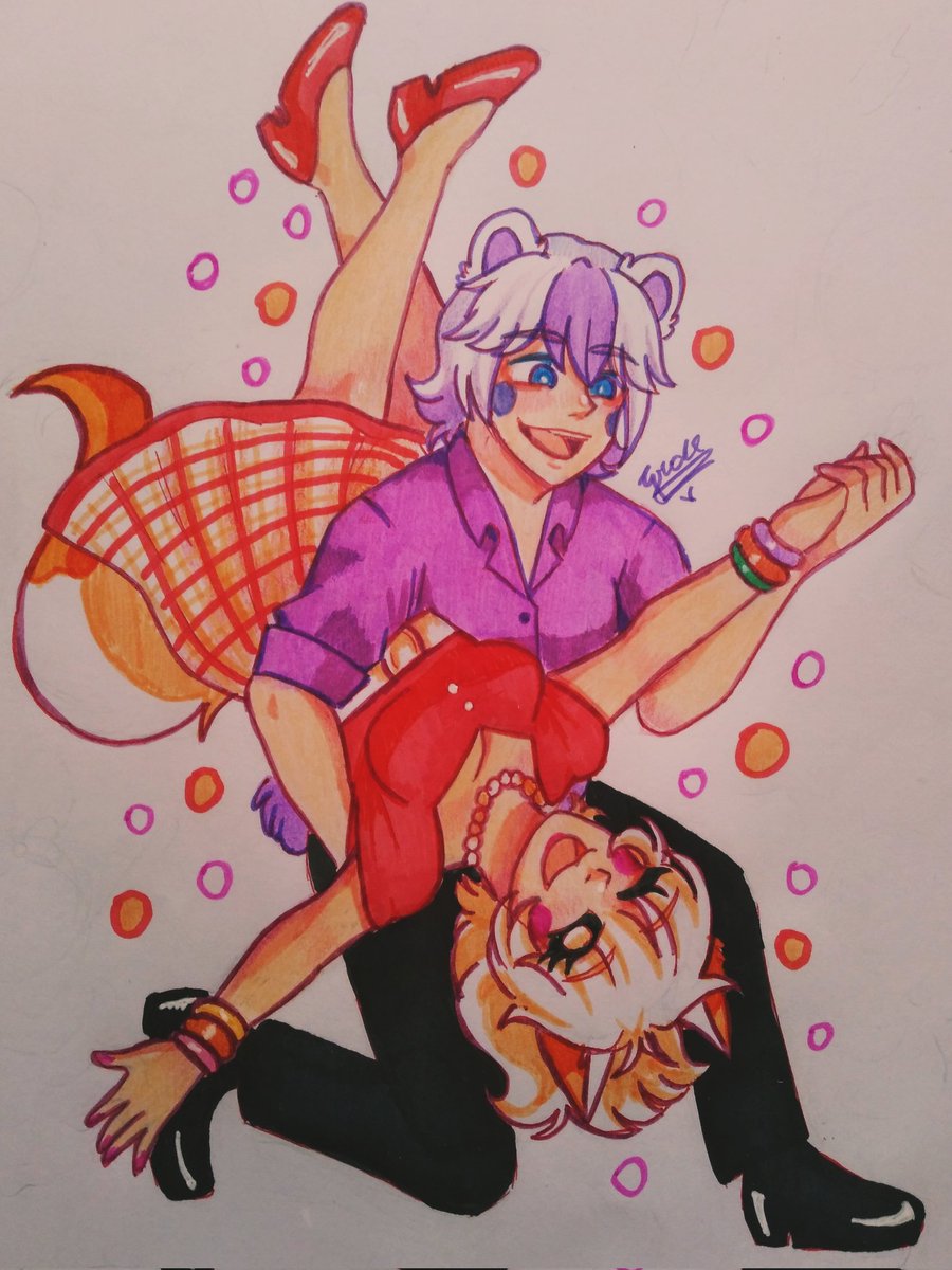 GraceValac's tweet image. 🎶 Night of Rock And Roll ! 🎶
#FNAF #fnafhuman #Shipp #Lolbit #FuntimeFreddy @IamLikar