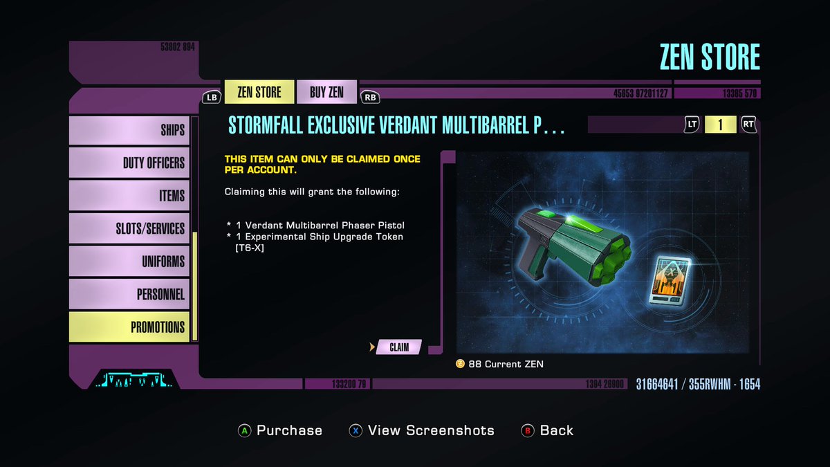 stoplayerxb's tweet image. Nice gift!  #StarTrekOnline #XboxShare