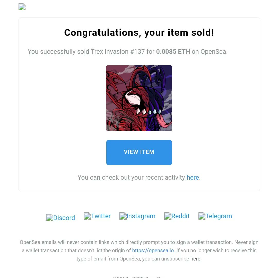buffaloinvasion's tweet photo. SOLD !!!
Big thank you great people who have supported this project, thanks πͺβ€οΈ
@momochu_nft
@hellopandanft
@nft_shark10
#NFTProject #nftcollectors #NFTCommmunity #NFTshill #NFTmarketplace #Trexinv https://t.co/j0M0JkspS1