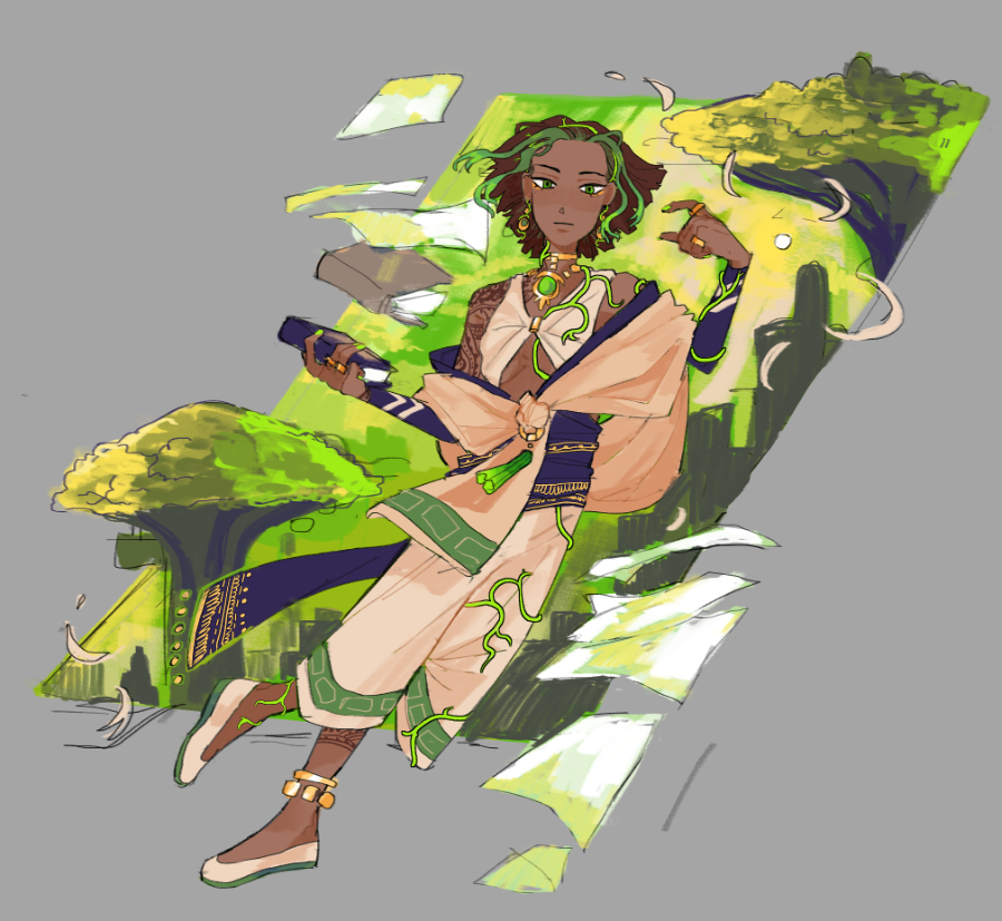 maIprctice's tweet photo. here's my take on the sumeru archon - I was going for a tired student vibe; someone who's fitting to be the archon of wisdom, but new to the role #GenshinImpact https://t.co/OF26dqUjLy