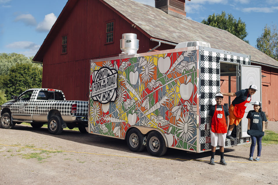 BTVSchools's tweet photo. IT'S BACK! @802SchoolFood's Fork in the Road food truck, a youth job training program, will be at Champlain Elementary every Thurs &amp; Fri all summer, 11-2 rain or shine. Offerings showcase local ingredients &amp; freshly produce from #BSDVT school gardens! #btv #btvlunch https://t.co/osBHvPfEPH
