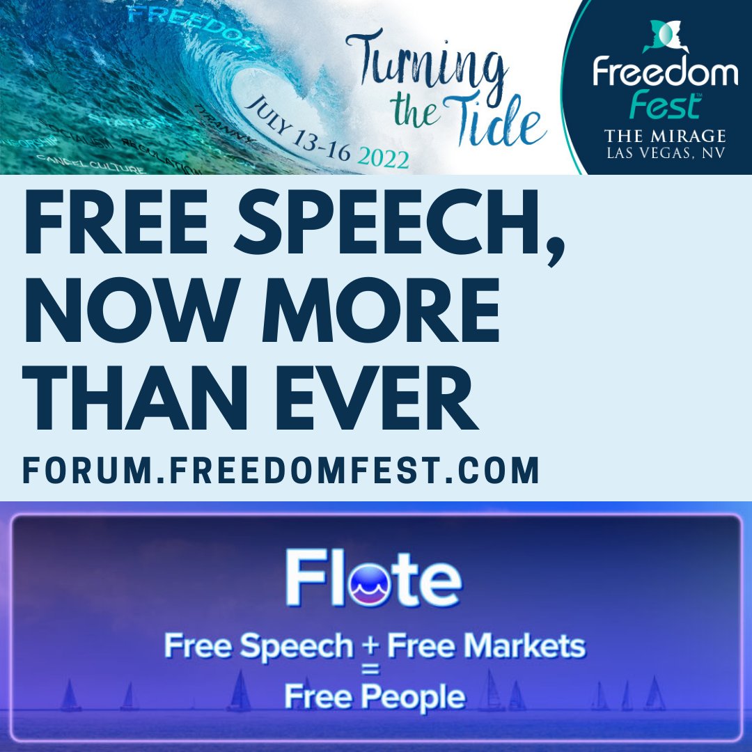 TheFreedomFest's tweet photo. Looking for a social network that values uncensored self-expression? Learn about Flote in today's #FreedomFestForum: https://t.co/x9NglBjOuq
#FFest22 #TurningTheTide #TheFreedomFest https://t.co/Tt6wrbtcuZ