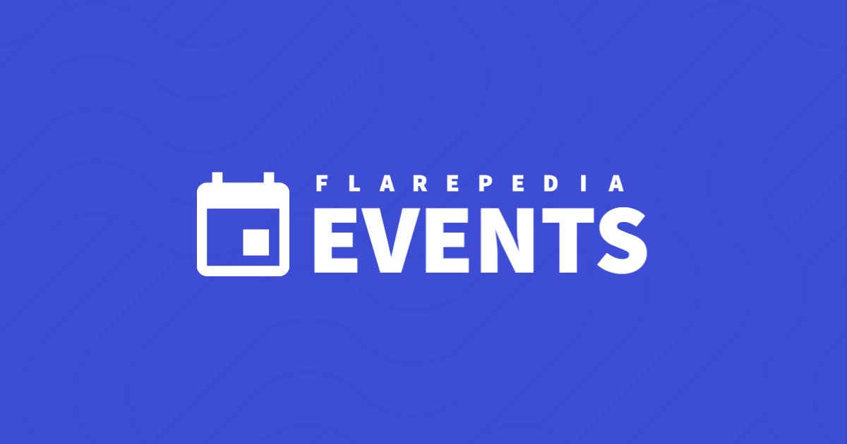 Flarepedia Events are live! 📅🚀

Discover what's going on in the world of the <a href="/FlareNetworks/">Flare ☀️</a>  &amp; #SongbirdNetwork ⚡️🕊️

Check it out!⤵️
flarepedia.com/events

To celebrate we're having a giveaway of 1000 $SGB
✅Retweet &amp; be following <a href="/Flarepedia/">Flarepedia ☀️</a> to enter

#FlareCommunity