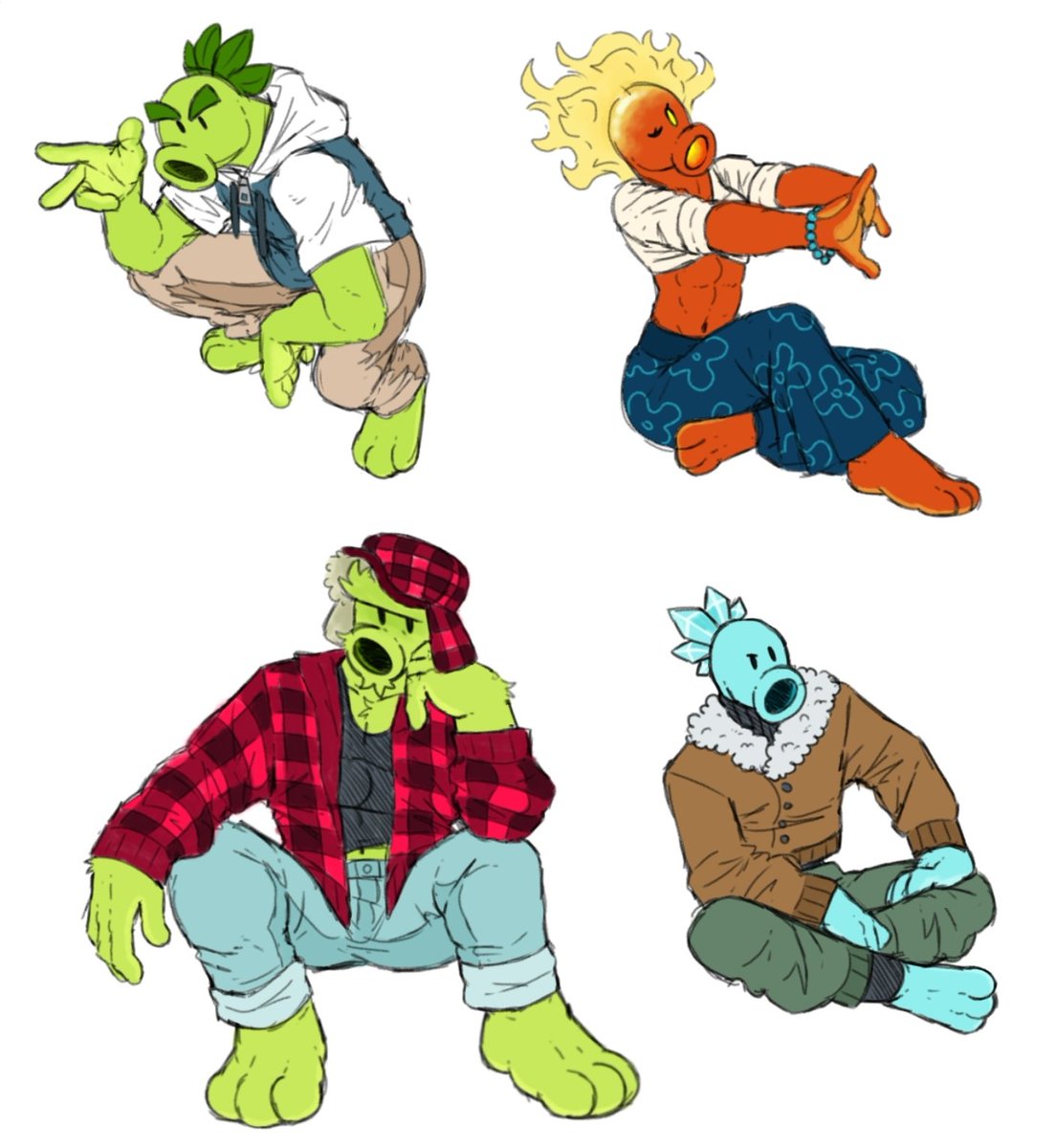 Chippybooru's tweet photo. HI here's some more anthro plants as promised 😌
Primal Peashooter my beloved
#PvZ #PvZ2 #plantsvszombies #bara https://t.co/6Vwabp33gG