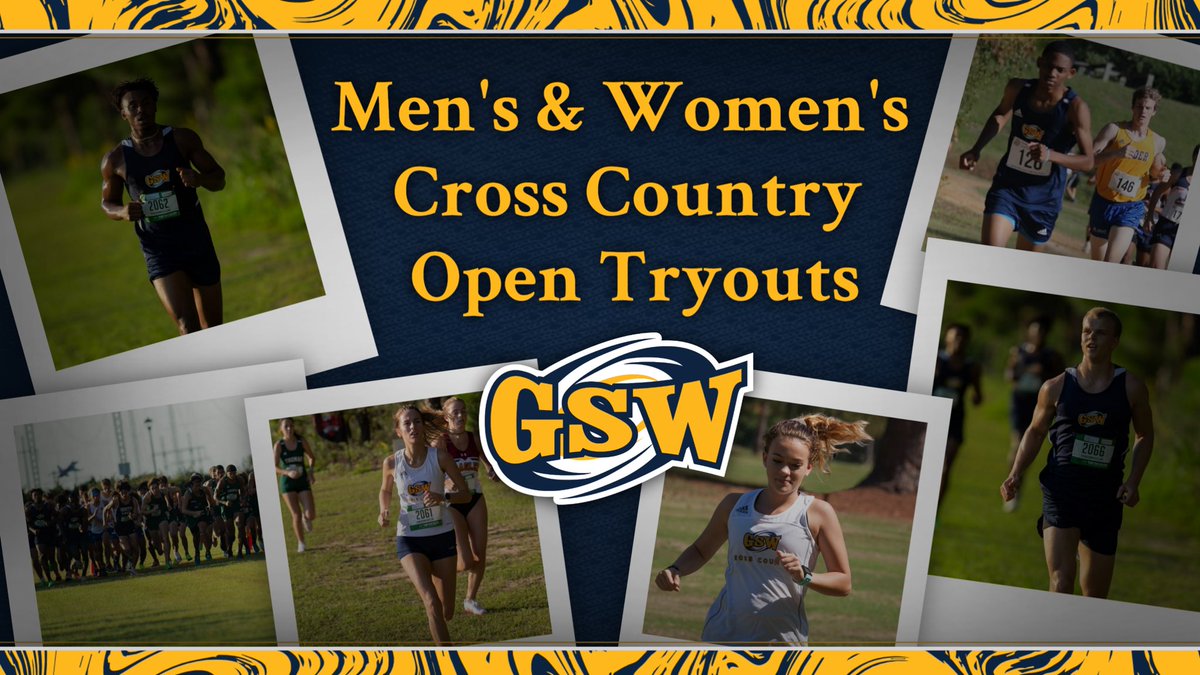 gsw_xc's tweet photo. 🏃‍♂️🏃‍♀️Men’s and Women’s 
Cross Country Tryouts for the 2022-23 Season are Coming Up Soon! 

If interested in more details please email: Nicholas.Graham@gsw.edu or Savannah.Ross@gsw.edu https://t.co/V0nD8QXQjy