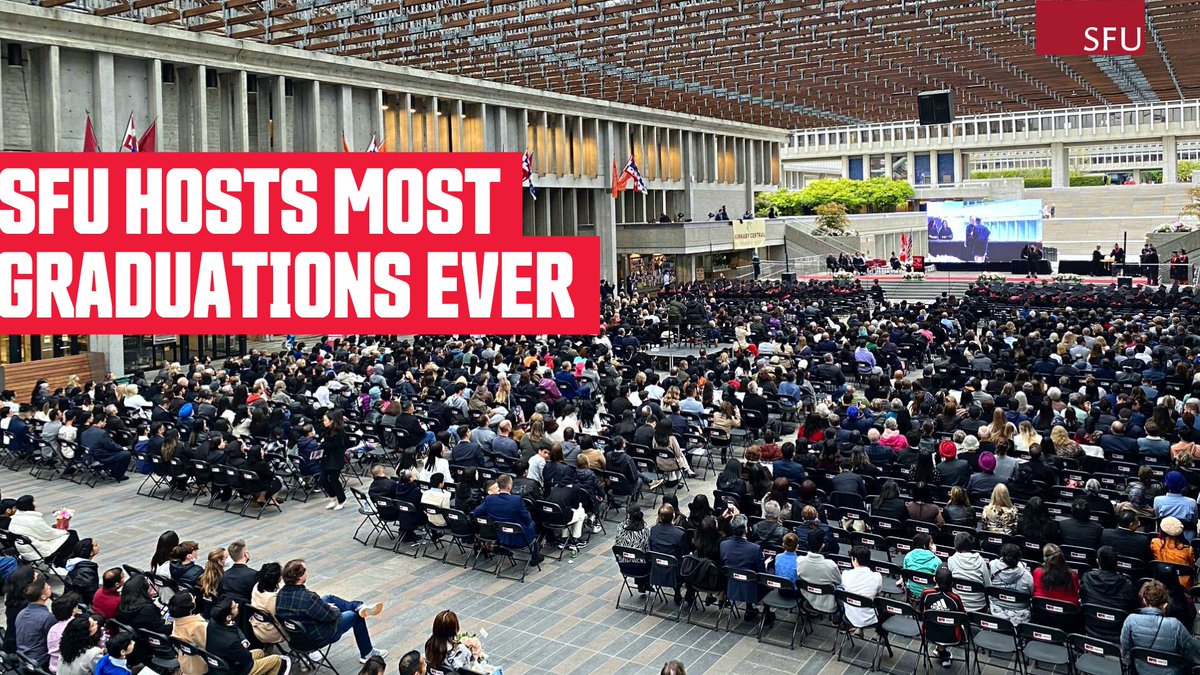 SFUAncillary's tweet photo. This summer, SFU was overjoyed to not only welcome past and present graduates for the first in-person ceremonies in two years but also served as the site for a record number of local high school graduates to walk across the stage. Read more here: https://t.co/j4O9zImH3D https://t.co/jrU9uBZC6b