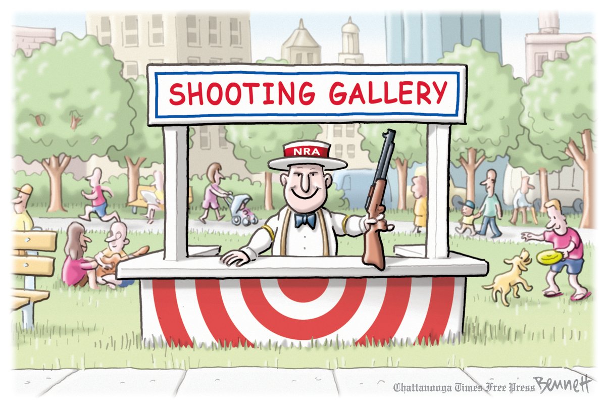 BennettCartoons's tweet photo. 7/6/2022- The Shooting Gallery #GunViolence #MassShootings #AssaultWeapons #GunControl #GunControlNow #NRA #NationalRifleAssociation https://t.co/td4xNCivVR https://t.co/MMVX87osvw