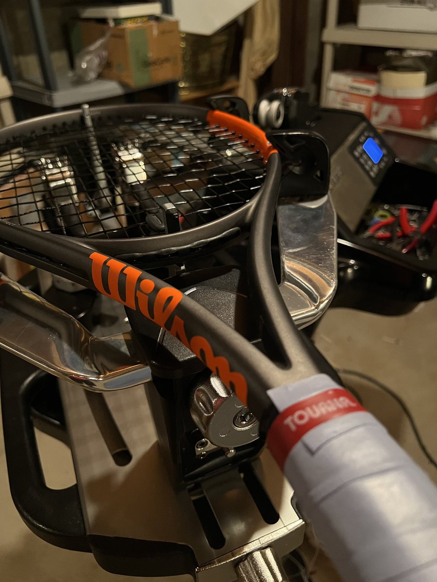 loclloyd's tweet photo. Wilson Burn Tonight for a client… #tennis #racquetstringing #wilsontennis https://t.co/LwIsU7wGjz