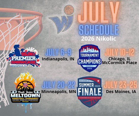 KirchHannah's tweet photo. Looking forward to July with my @WisImpact teammates! Gonna be a fun ride. @mcfgbball @TheGirlGotGame https://t.co/S1DfCoJNy5