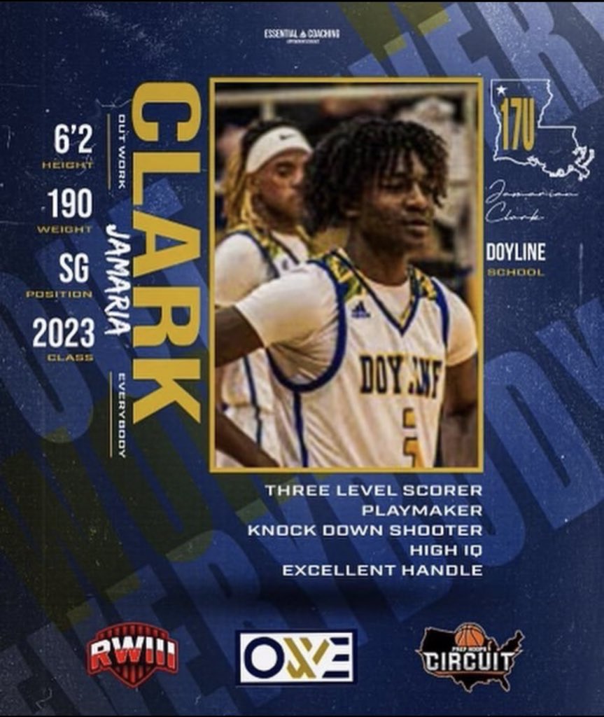 CoachCollins17's tweet photo. University of Incarnate Word &amp;  
Miami (OH) are the latest schools to contact the #6 rank Lousiana 2023 player Jamaria “Juice” Clark @jamar3ia. One of the must see players in this weekends Prep Hoops 2K22 Live period in ATL. 

@peedee1906 @MrIAmTheShow82 #PH2K22 @GradyMajors https://t.co/xVScGYtXQm