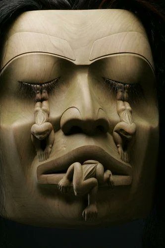 HaidaPrincess's tweet photo. '😢Weeping 🌋Volcano Woman' by Norman Tait, #Nisgaa #Artist.
#Mask #Art #FirstNations #Indigenous 🇨🇦#Canada https://t.co/30kgZriYl4
