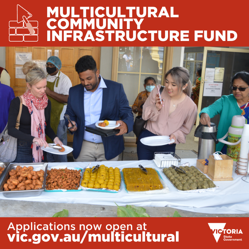 The <a href="/VicGovAu/">Victorian Government</a>'s Multicultural Community Infrastructure Fund is closing soon. 
Grants of up to $500K is avail to upgrade, renovate or maintain local multicultural community spaces &amp; infrastructure.

🕒Closes 18 July 2022

Further info or to apply, visit bit.ly/3utvrrv