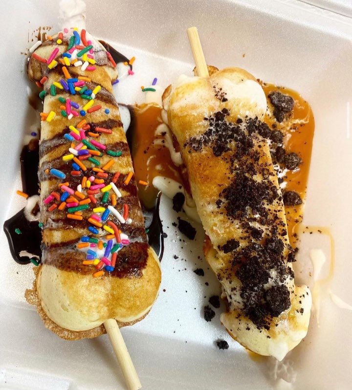 OurDelightful's tweet photo. 🧇🍆Cheesecake Stuffed DSticks available. 20+tax per Box (2 Sticks) 
Made to Order! Prepayment REQUIRED!
Cookies and Cream 🍪
Rainbow Sprinkles 🌈🍩
$5 Local Killeen Delivery
$7 Copperas Cove and Harker Heights

#DSticks #DOnAStick #Waffles #Waffle #Dessert #Killeen https://t.co/JAqbZjJxHh
