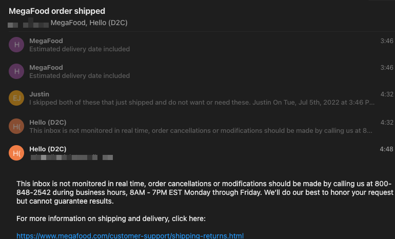 jbrewlet's tweet photo. Hey @MegaFood, how about you monitor any of the emails you use or list on your website? https://t.co/ewQAjcgFgD