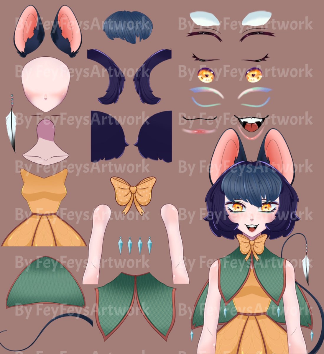 feyfeysart's tweet photo. Hello Everyone, From Now on I Got Your Back!! Check out my gig that I draw your live2d vtuber model ready to rig https://t.co/3CU16YqS0t 
#VTuberUprising #Vtuber #Live2D #Live2dCommissions #models #drawing #commissionsopen #Live2DShowcase @cmsn_ART https://t.co/xn0iNiCZ7d