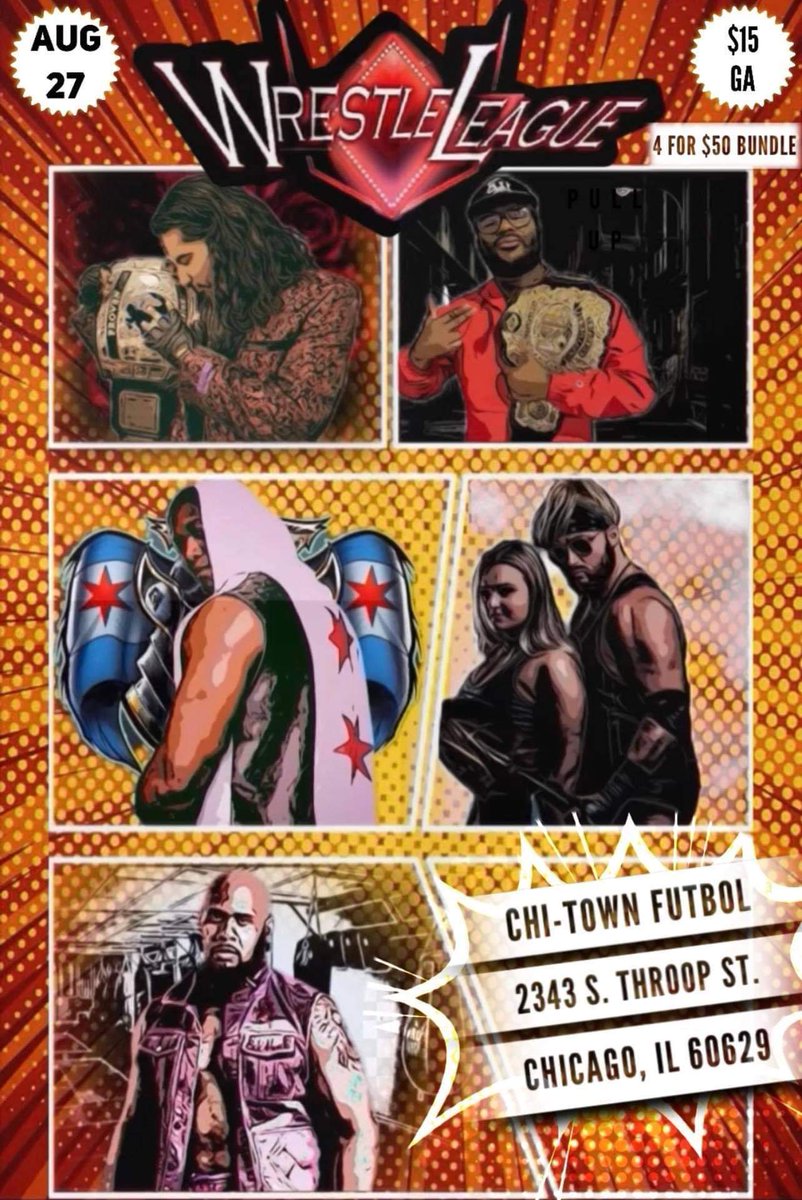 We. Are. Back! On August 27th, we get back to business as we return to ChiTown Futbol to deliver hard hitting, in your face, in ring action! With all the talent we have eager to showcase what they can do, best believe you won't want to miss this!