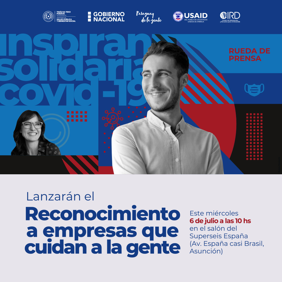 FCird's tweet photo. 🗣️🗣️ #hoy 10h Lanzamiento del “Reconocimiento a Empresas que Cuidan a la Gente"
CIRD y @usaidparaguay en apoyo al @msaludpy
Aliados: @capasupy @CODELESTEPY @SistemaBParaguay @SomosASEPY #FEDEMIPYMES #ASEPPE @fic_py #ASOMIPYMES #ARPY #CAPECO
💪💪#EmpresasqueCuidanalaGente https://t.co/o0JBAkCHQ2