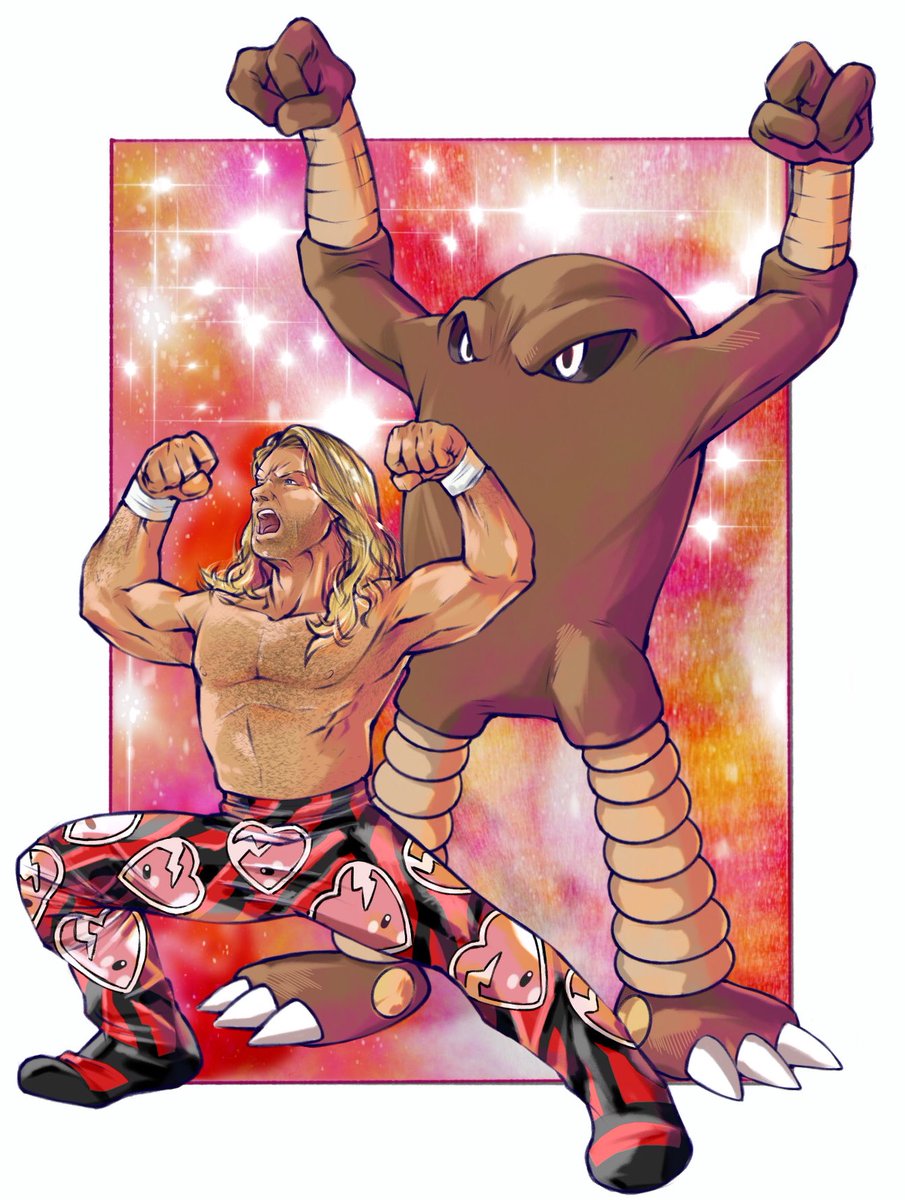 ImBigDaveToo's tweet photo. someone gave me money to draw hbk with hitmonlee so i said hell yeah dude https://t.co/m41J4zmwNc