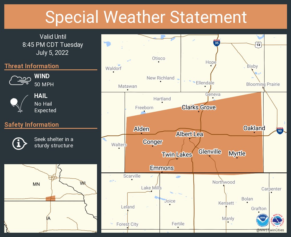 NWS Twin Cities on Twitter "A special weather statement has been