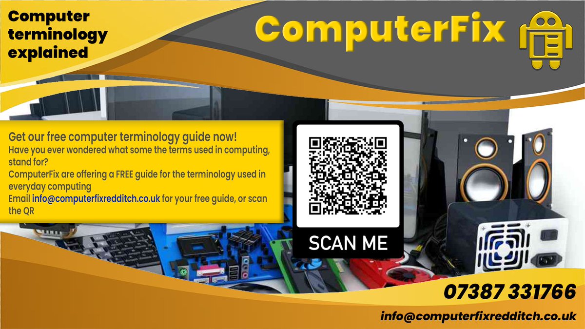ComputerFix0's tweet image. #computerfix #redditch 
ComputerFix are offering a free computer terminology guide